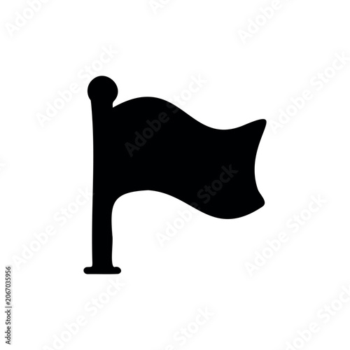 Flag silhouette icon vector illustration.
