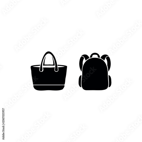 Bags silhouette icon vector illustration.
