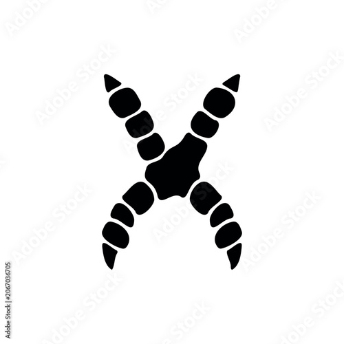 Parrot foot print silhouette icon vector illustration.
