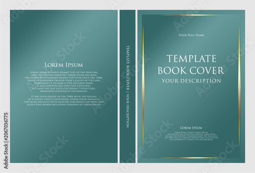Teal template book cover design.