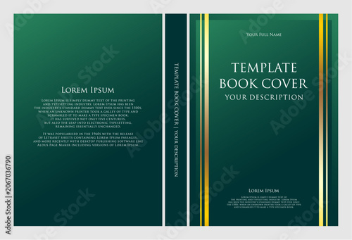 Green template book cover design.