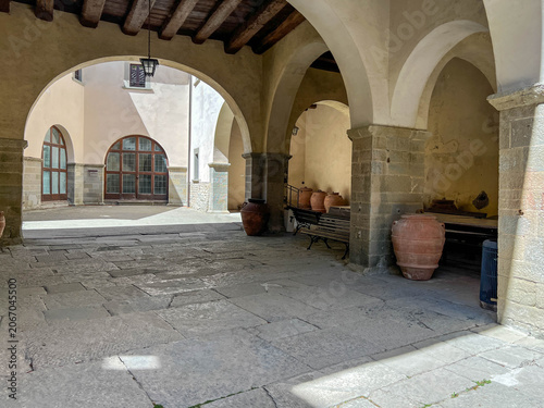 The historic buildings of the Franciscan monastery in La Vernaa