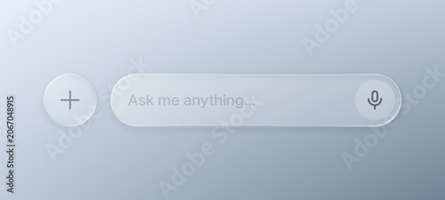Konstfotografi Artificial intelligence search bar with microphone icon