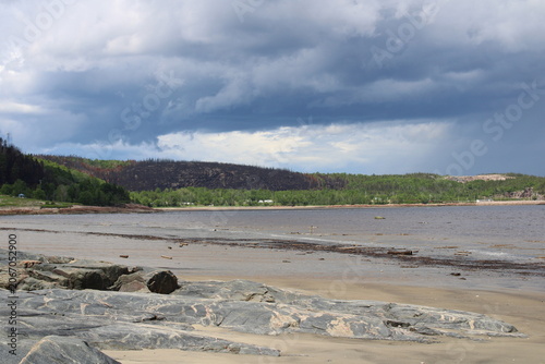 St Lawrence River Shore in Forestville, Qc