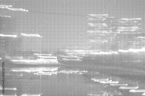 Minimal halftone overlay with horizontal sea horizon line on transparent background. Light sparse texture, calm mood, multiply blend mode ready.
