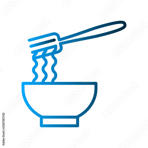 Noodle icon design template