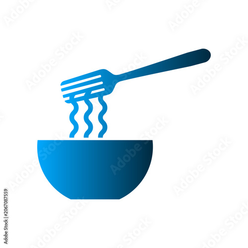 Noodle icon design template