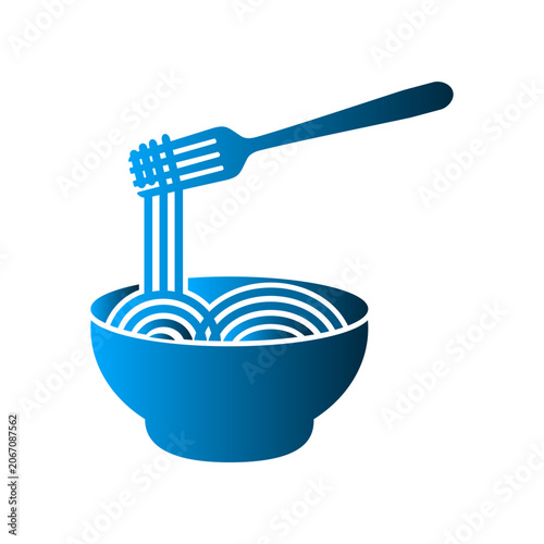 Noodle icon design template