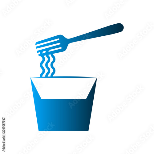 Noodle icon design template