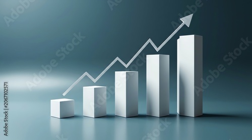 Business Growth and Success with Upward Trend