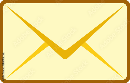Envelope Mail Icon Isolated on White Background Flat Vector Email Illustration