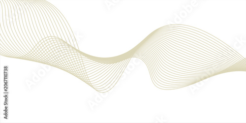 PrintSoft Gold Smoke Gradient Transparent Wave Background. Colorful Flowing Wavy Lines isolated on white background.