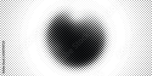 Abstract Black and White Morph Halftone Dot Pattern Background with Dynamic Liquid Organic Blob Shape Texture