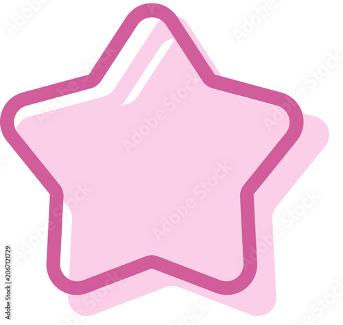Star Icon Isolated on White Background Cute Flat Vector Illustration