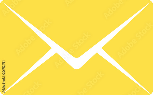 Envelope Mail Icon Isolated on White Background Flat Vector Email Illustration