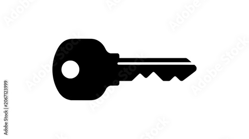 Black silhouette of a single key