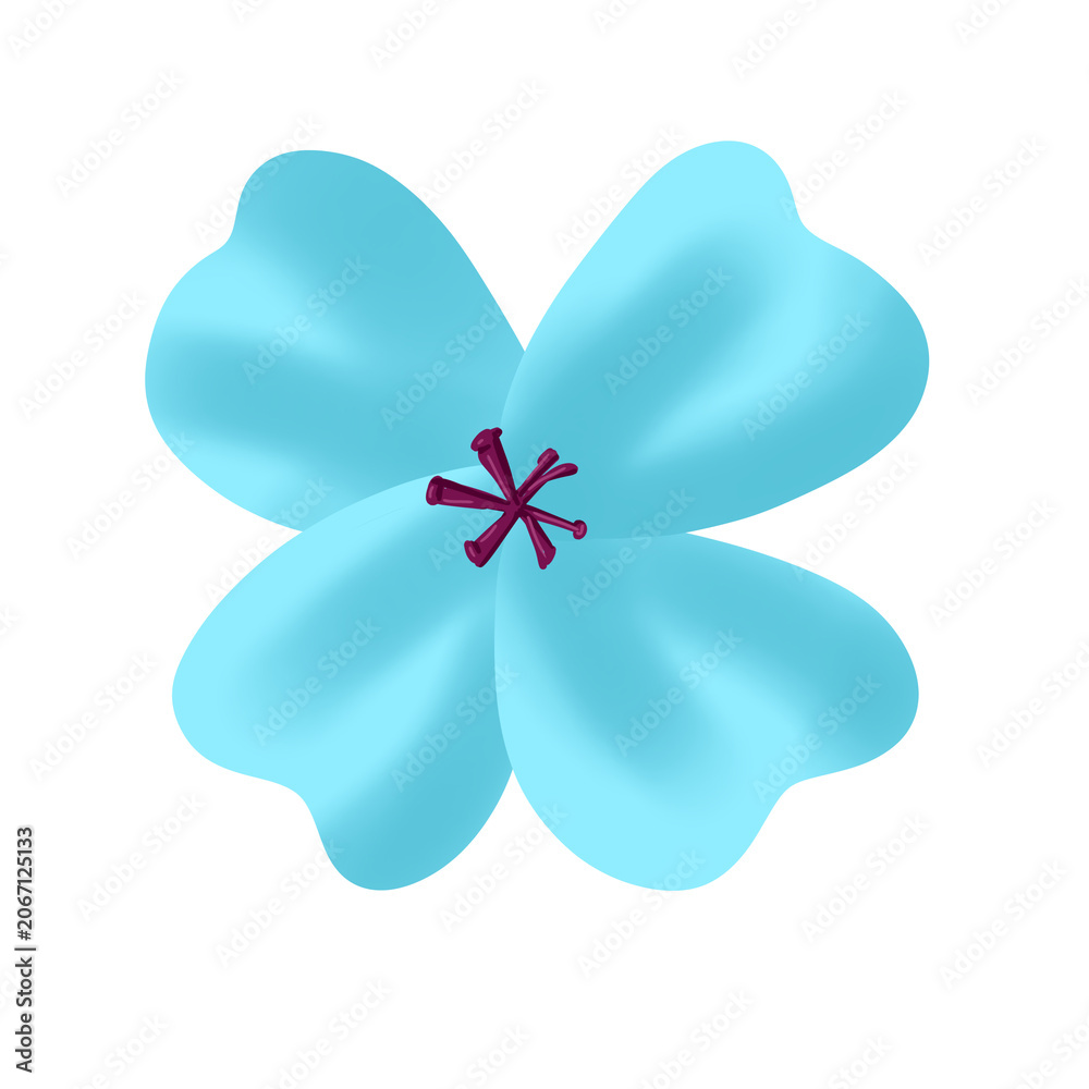 Fototapeta premium Illustration of blue sakura