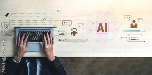 Fotografie An AI chatbot for global customer service and communication