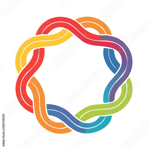 Colorful Infinity Knot Vector Design