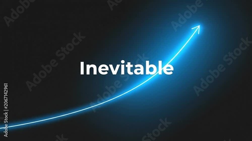 Incredible Growth Arrow and Text: Inevitable Success and Future Trend