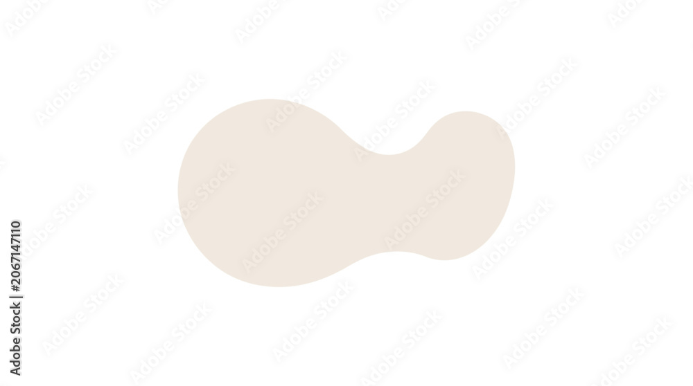 Fototapeta premium Stylized Bean Shape Icon, Minimalist Design.