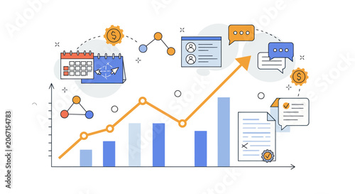 Business Growth Infographic Chart.