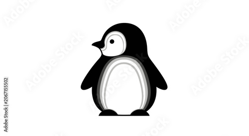 Cute Little Penguin Standing.