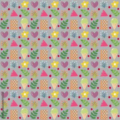seamless pattern with hearts