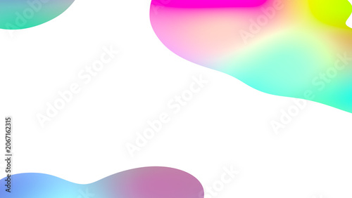 Three large colorful liquid gradient drops and floating pastel fluid shapes isolated on a transparent background for digital art and modern presentations.
