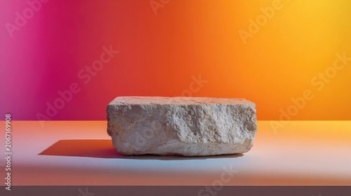 Abstract Stone with Color Gradient