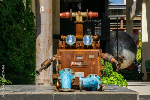 Old and abandoned industrial equipment and machinery 