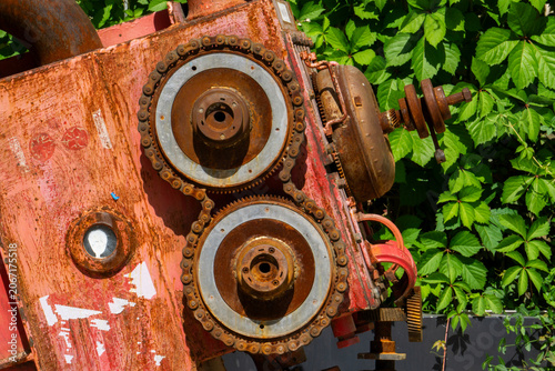 Old and abandoned industrial equipment and machinery 