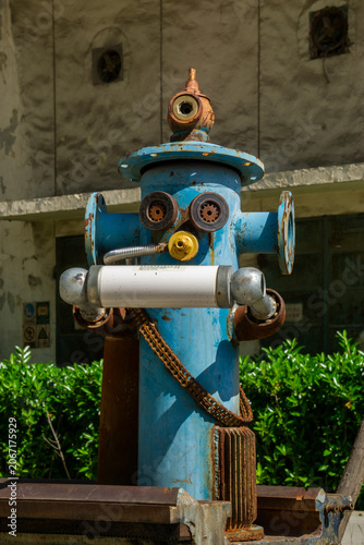 Old and abandoned industrial equipment and machinery 