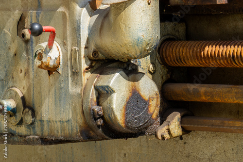 Old and abandoned industrial equipment and machinery 