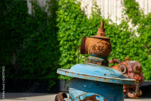 Old and abandoned industrial equipment and machinery 