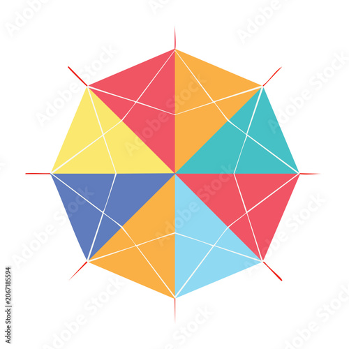 Colorful Geometric Kaleidoscope Pattern