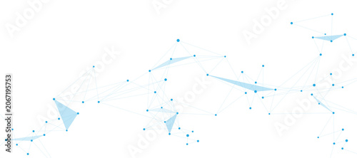 Abstract geometric background with blue low poly triangle shapes for medical, science and technology innovation. Design for web banner and presentation. Vector illustration