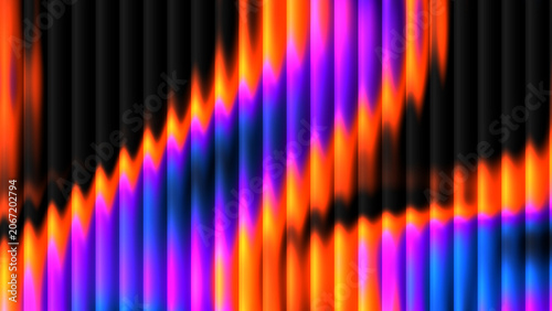Φωτογραφία Abstract digital art with a colorful gradient motion effect on ribbed glass text