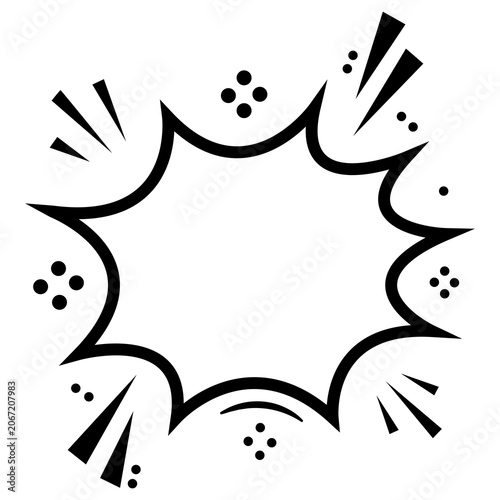 black and white poker cards. Comic Explosion Speech Bubble Frame with Dynamic Pop Art Outline for Text Banner Announcement and Marketing Design Transparent PNG