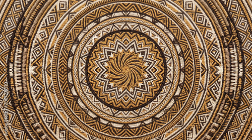 Basket Weave Geometry Seamless Ethnic Textile Pattern