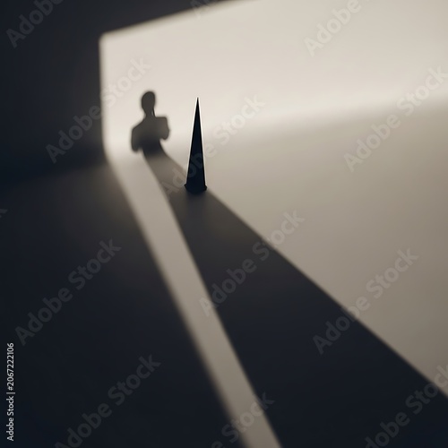 Silhouette of Person Walking on Narrow Pathway at Sunset.