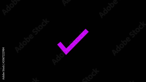Magenta checkmark symbol on a Generate title without using the word 