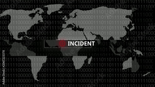 Map with binary code Generate title without using the word 