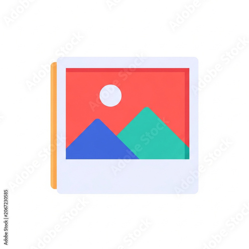 3D Stylized Gallery Icon for Photo Album and Digital Media