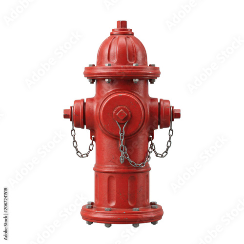 Red fire hydrant isolated transparent