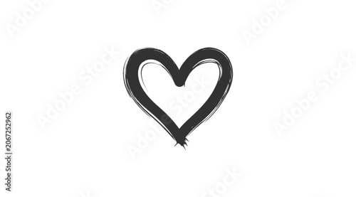 Red Love Heart Isolated on Transparent Background