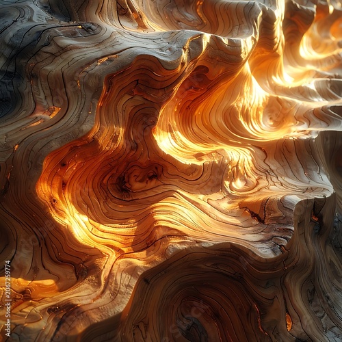 A vibrant, abstract depiction of swirling molten lava