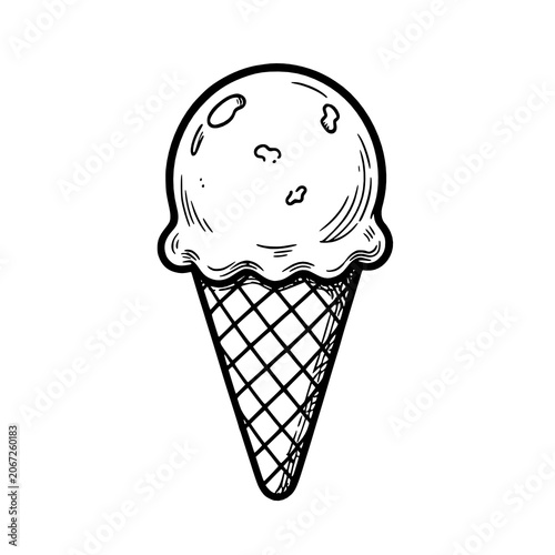 sketch of ice cream cone