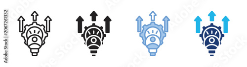 Tableau sur toile Skill enhancement icon set multiple style collection