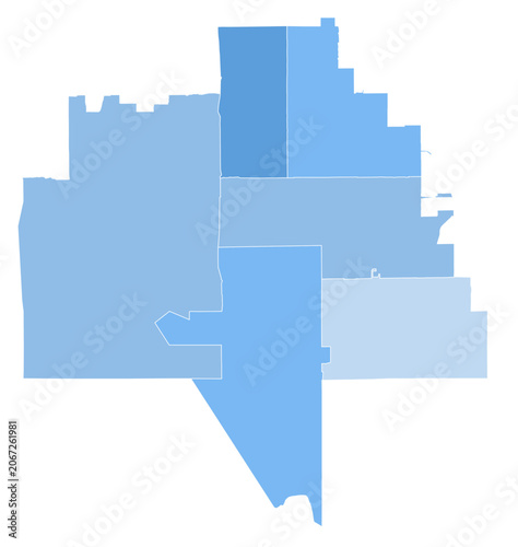 Photos Chandler Arizona ZIP Code Map, Labeled Editable Boundaries